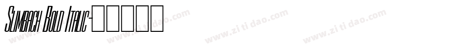 Slimbach Bold Italic字体转换